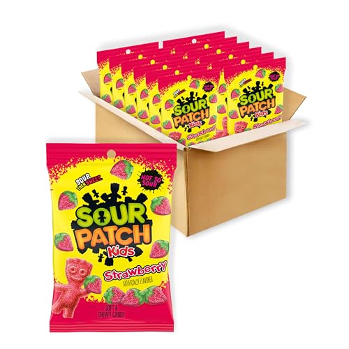 Sour Patch Kids Strawberry Candy, 8oz, 12 Bags