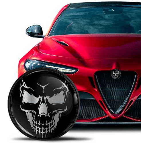 Image of Compatible with Alfa Romeo Emblem Front Bonnet Rear Boot Badge 74mm Giulietta 940 MiTo 156 147 159 GT Brera Spider 939 Silver Black EA 2