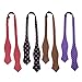 Zakka Republic 4pc Mens Fashion Adjustable Diamond Tip Self Tied Bow Tie (PST-02)