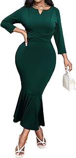 Mermaid Style Dress for Women Sexy Fishtail Dress Cocktail Wedding Guest Dress Wear to Work Dresses Business Church Outfits