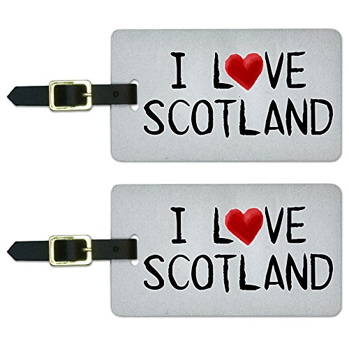 Graphics & More Scotland Luggage ID Tags, White