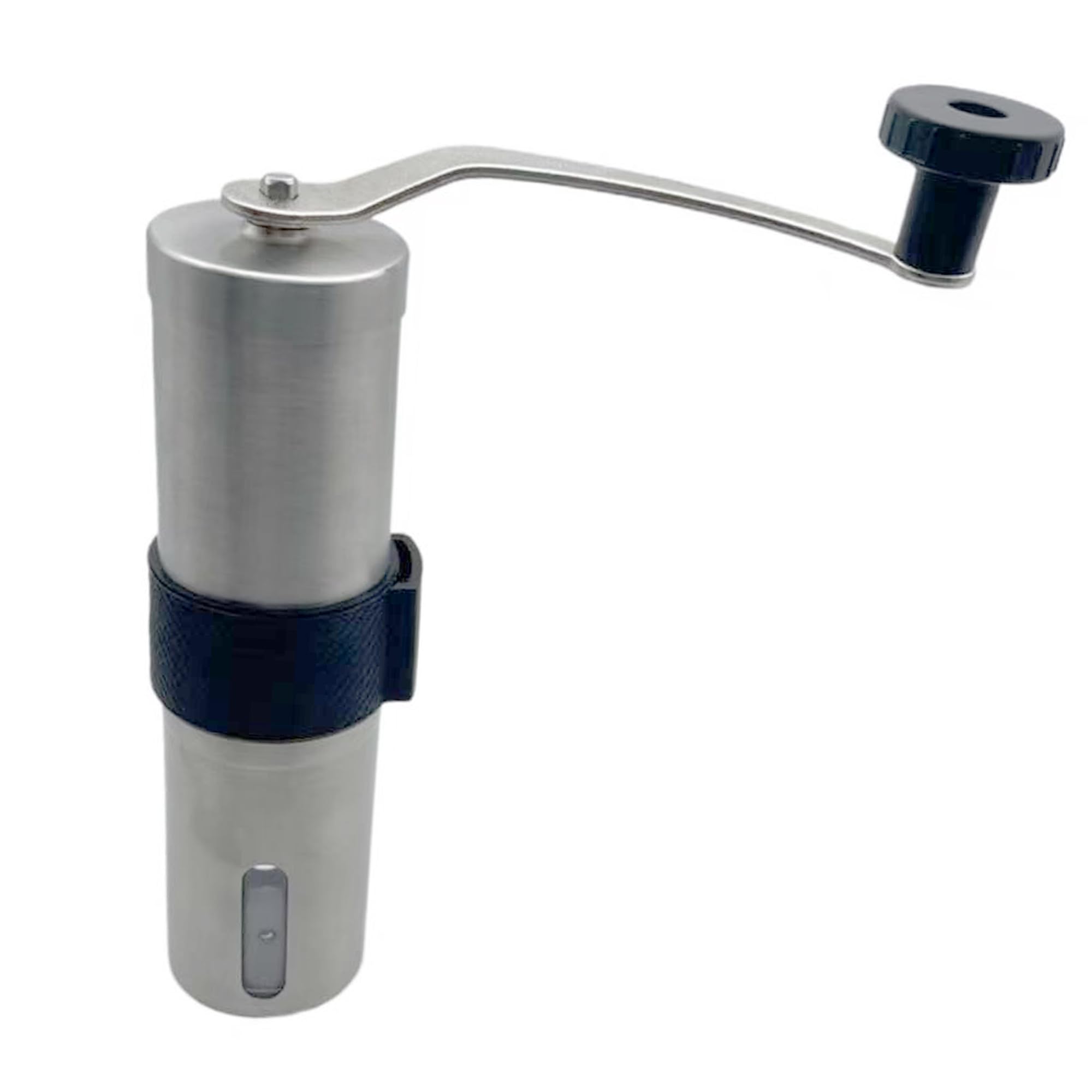 Manual Coffee Grinder, Portable Stainless Steel Coffee Bean Grinder, Adjustable Burr Coffee Grinder, Coffee Grinders with Hand Crank for Home Use, Office, Travel, Camping (Silver)