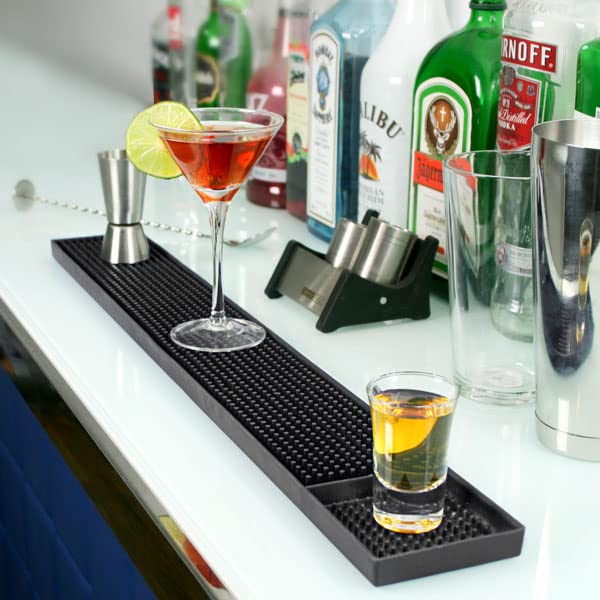 Bar@drinkstuff Alfombrilla de goma para barra de 24 pulgadas, paquete de 12