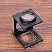 Rongon 20X Mini Three-Folding Magnifier Pocket Foldable Magnifying Glass with Scale for Jewelry DIY Crafts Appraisal Watch Repair Idea Gift for Kids