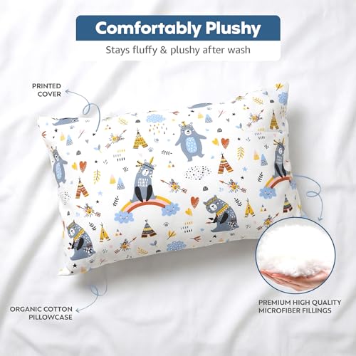 Image of a baby cherry Kids Pillow with 1 Pillowcase-30x45 cm | Perfect Toddler Pillow for Sleeping |Little Baby Pillow for Boys & Girls (2Yr to 6 Yr)