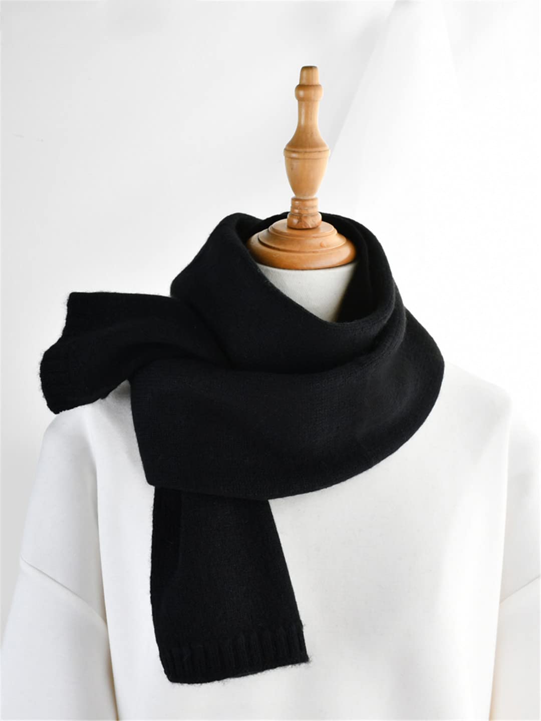 Lmtossey Sciarpa in cashmere stile semplice uomo donna autunno inverno caldo lavoro a maglia morbido cashmere adulti sciarpe regali