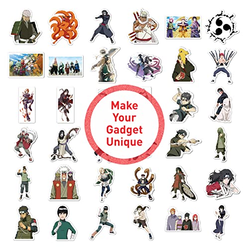 Image of FlyBuyHub Naruto Anime Aesthetic Vinyl Journal Stickers for Phone Case, Laptop, Notebook, Dairy, Water Bottle, School Bag, Etc Self-Adhesive Stickers Set of 50 Glossy and Waterproof Stickers (Naruto)