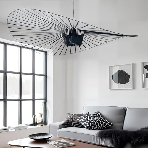 Suspension Lustre Vertigo 100cm, Léger et aérien Grand Lustre chapeau design, Plafonnier moderne...