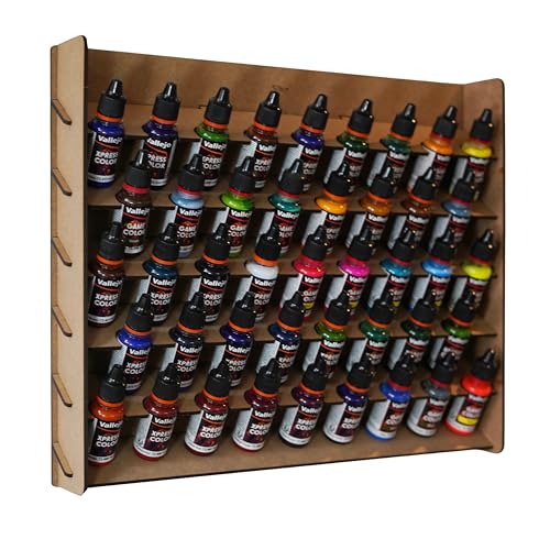 Silu Soporte Organizador Pinturas Modelismo y Miniaturas. Organizador para Colgar en la Pared, Montaje Facil y sin Pegamento, Fabricado con Madera DM