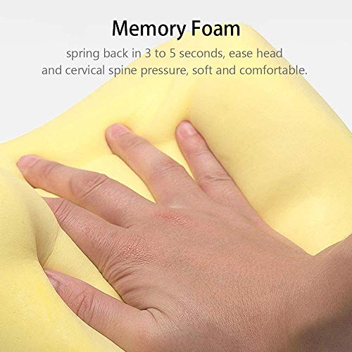 Image of obliq Memory Foam Car Headrest Cushion, Neck Rest Seat Pillow for Pain Relief, Ergonomic Cervical Support for All Cars (Blue)
