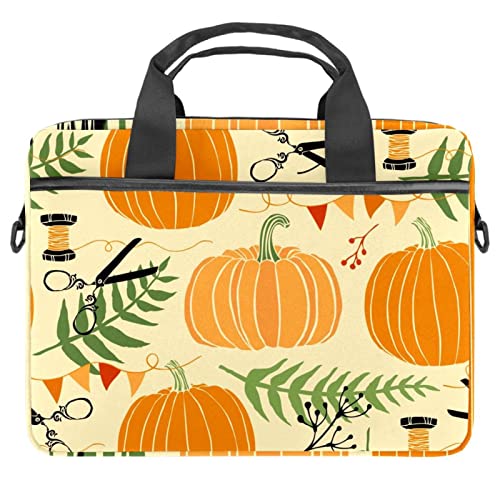 Sacoche pc portable motif citrouille d'automne pour vos trajets au bureau et à l'université