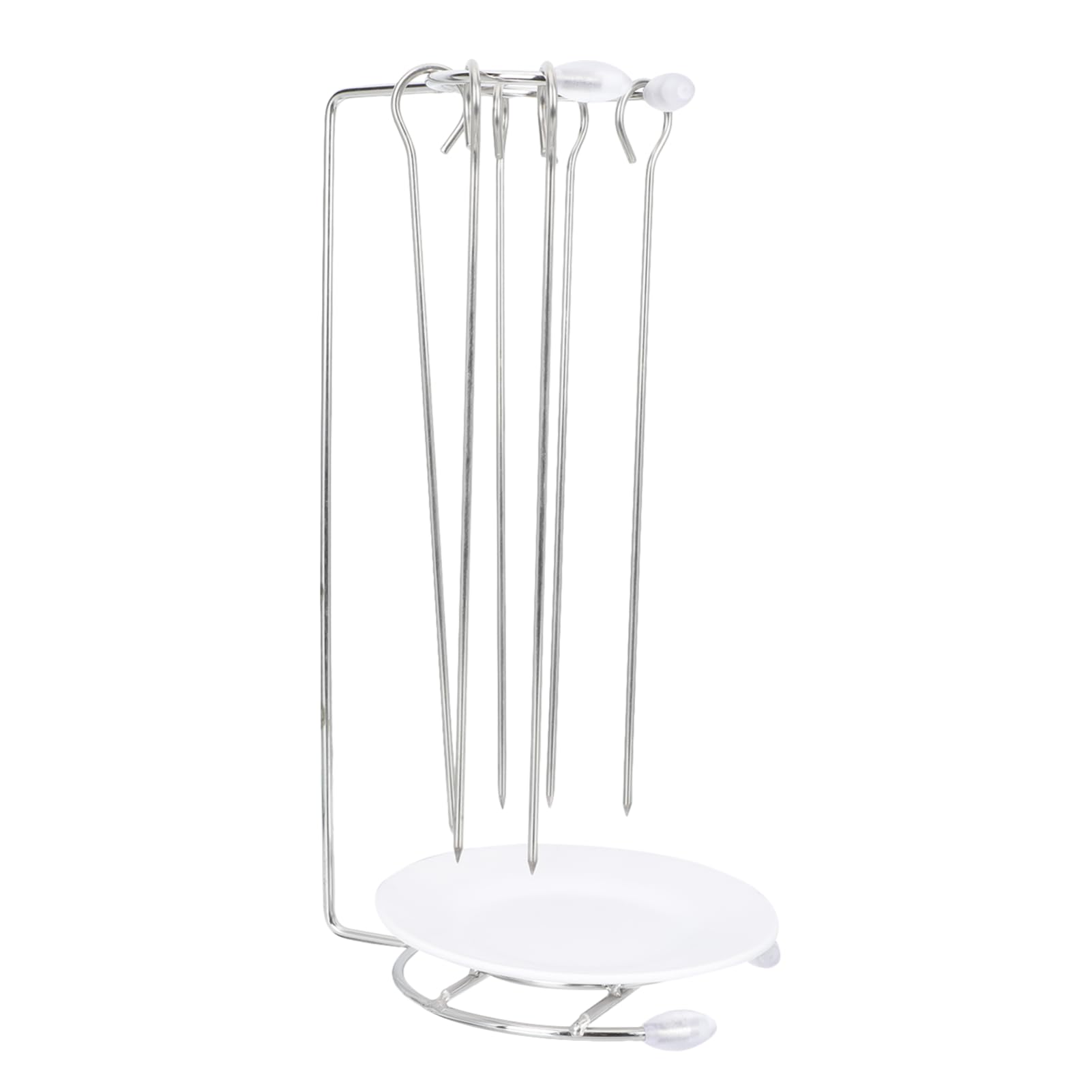 GALPADA 1Set Stainless Steel Barbecue Skewers Rack with Hanger Durable Grilling Utensil for Outdoor Cooking Includes Shashlik Skewers for Kebabs and Bbq Parties