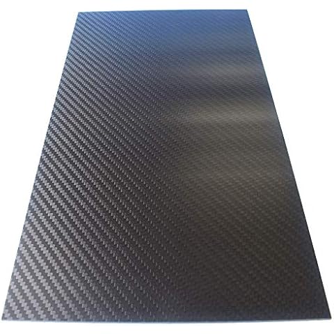 BAIWANLIN 3K Kohlefaser Platte Karbon Carbonfaserplatten Laminatplatte Schwarz Hoher Härte Twill Matt für Drohnenrahmen Dicke:3mm,200mm*450mm Cover