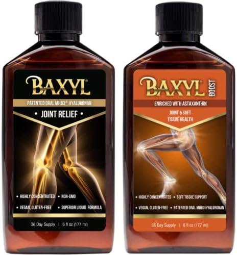 BAXYL + Boost Bundle - Liquid Hyaluronic Acid for Joint Relief Supplement with Astaxanthin