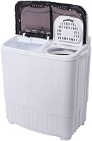 Vista 2 de Lavadora portátil, lavadora de doble tina de 14.3 libras, mini máquina de lavandería compacta con bomba de drenaje, lavadora semiautomática