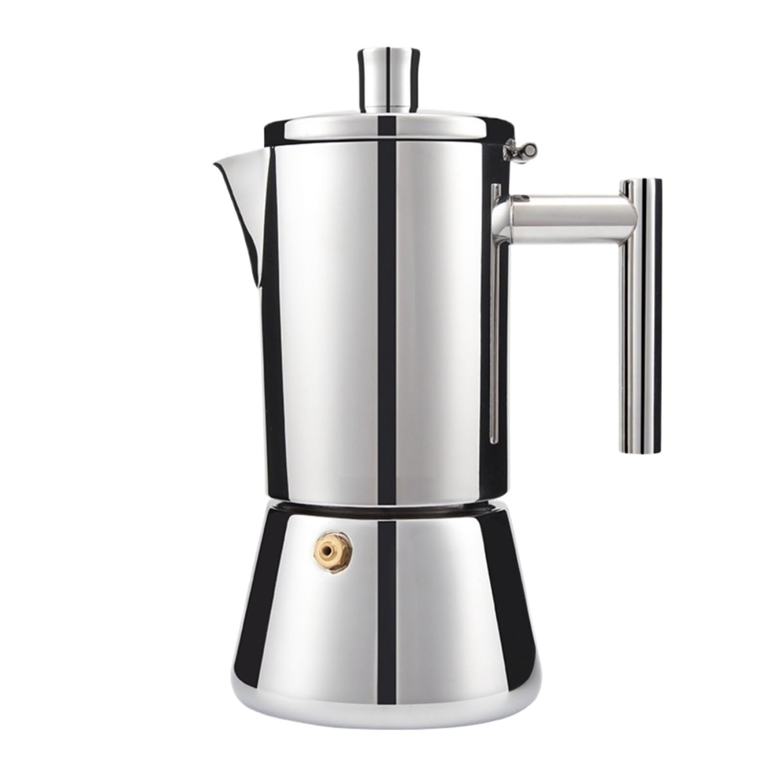 Genérico Olla de acero inoxidable Moca reforzada a prueba fugas(Silver-300 ml)