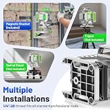 Huepar Pro Laser Level with Receiver 4 * 360° Self Leveling Laser Leveler - 8