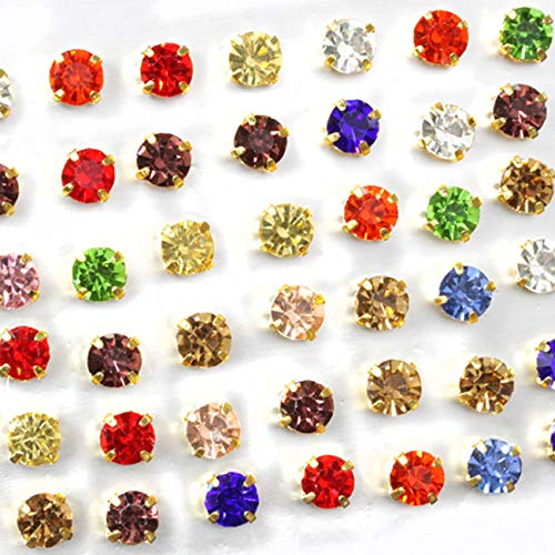 Amazon | 【6ミリ 40粒】30～100粒 【ビジュー パーツ】 4mm・6mm・8mm