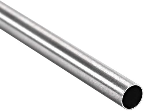 Miniatura 3 de Tubos redondos de acero inoxidable 304 de uxcell de 0.197in de diámetro exterior 0.008in de grosor de la pared 9.843in de longitud, tubo recto sin
