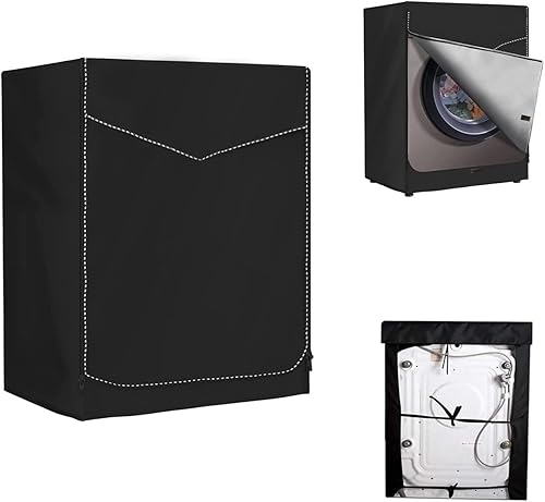Cubierta portátil para lavadorasecadora para máquina de carga frontal, impermeable, a prueba de polvo, a prueba de sol. (L-23.5"D23.5"W33.4"H)