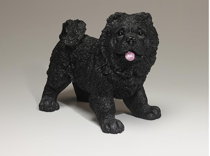 Chow Dog Model AMITD résine noire accessoire décoration voiture et statuette animalière
