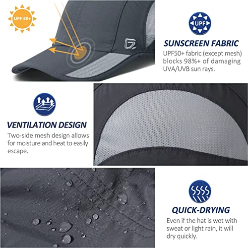 Gadiemkensd Outdoor Running Hat Men's Cooling Upf50+ Womens Baseball Cap Sport Mesh Sun Hat Trucker Dad Hats Quick Dry Breathable Unstructured For Summer Camping Fishing Hiking Improved Dark Gray L #TOP3