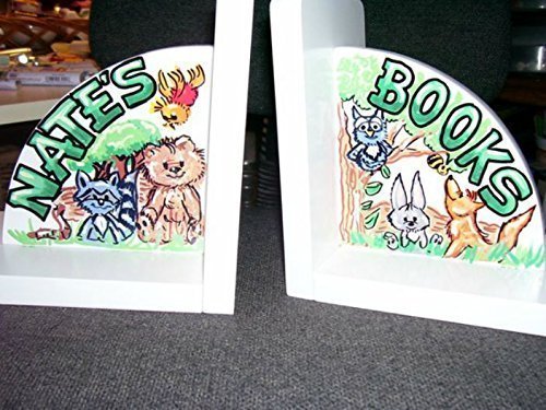 Handpainted Personalized Forest Animal Bookends