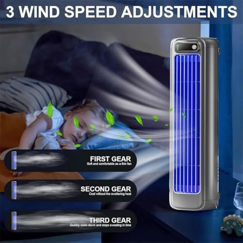 Olygee Cooling Ace Condizionatore d'aria portatile, Festberg Cooling Ace, condizionatore d'aria a parete senza unità esterna, silenzioso con 3 velocità, ricaricabile, per camera da letto, ufficio