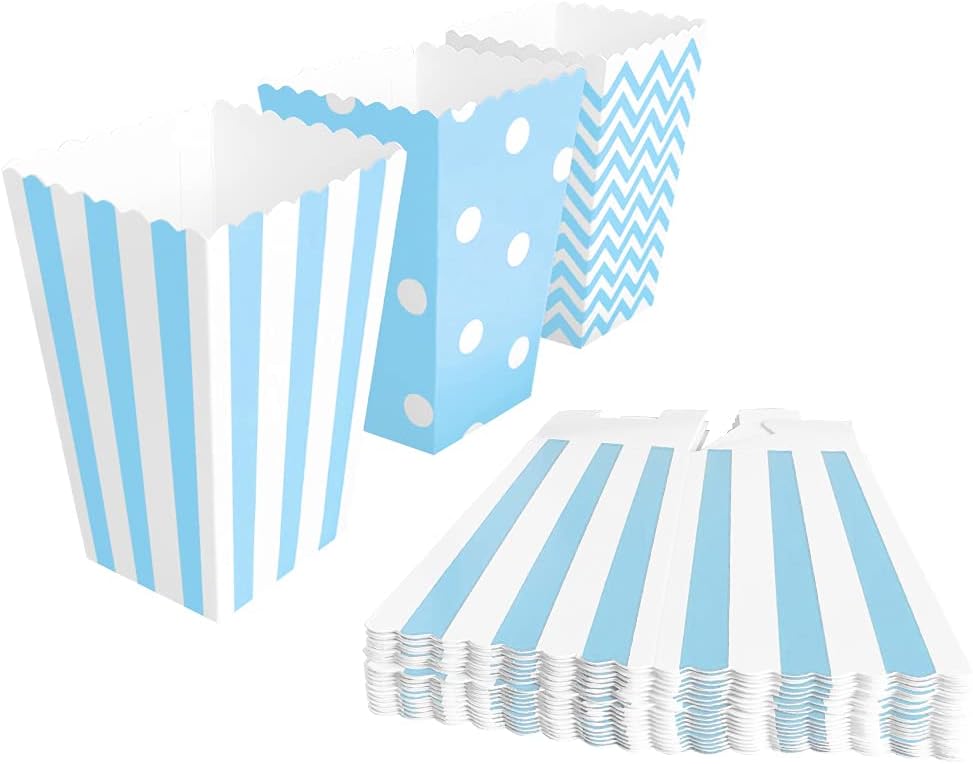 BangShou60 PCS Popcorn Boxes, Mini Paper Candy Containers for Movie Nights, Carnival,Parties,Theater& Parties