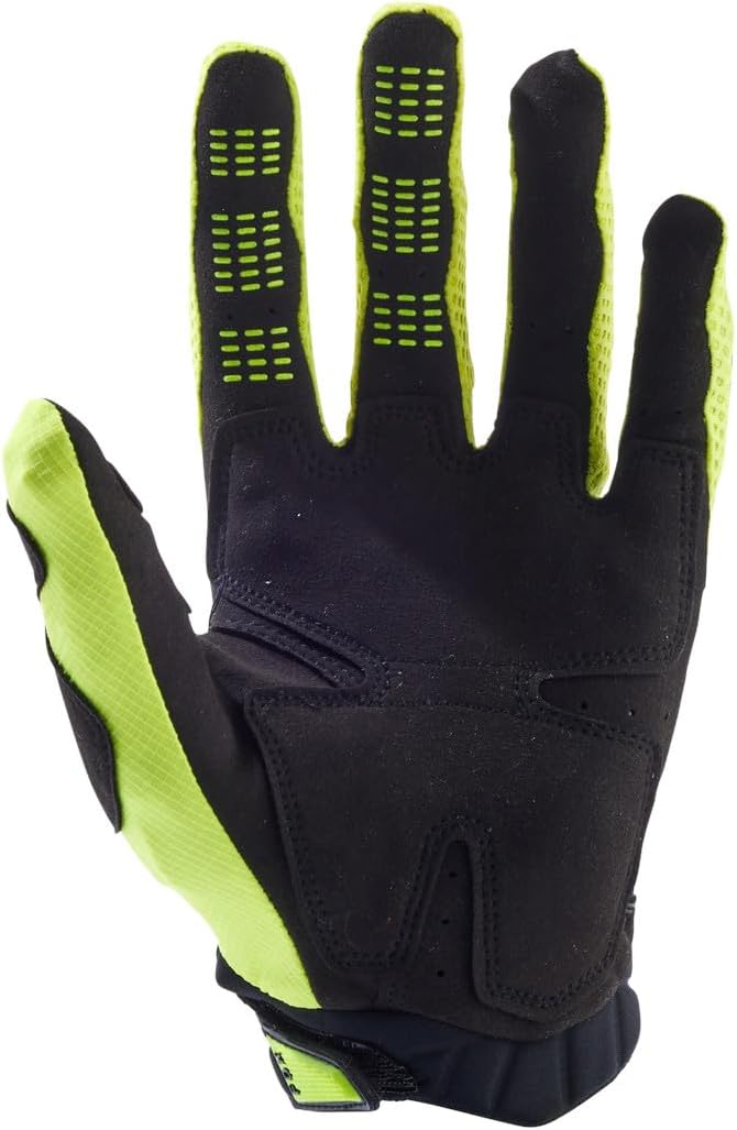 Fox Racing Men's Pawtector Motocross Dirt Bike Glove, Black/Yellow, Medium