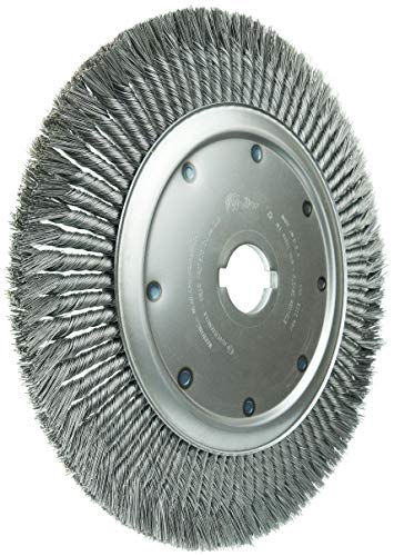 Image of Weiler 09990 15 inch High Density Standard Twist Knot Wire Wheel, .020 inch Steel Fill, 2 inch Arbor Hole, Made in The USA (Pack of 2)