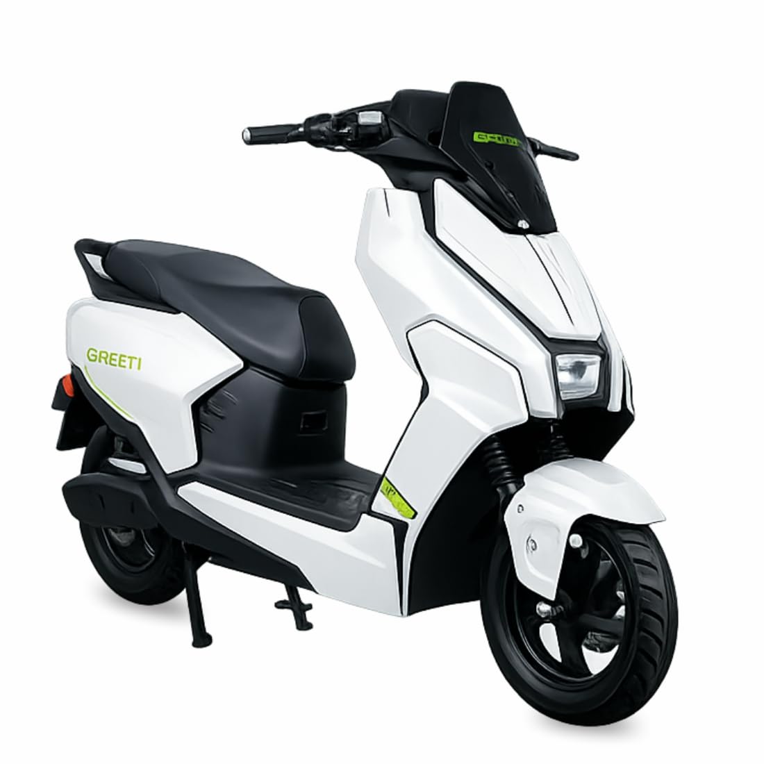 Green Polo Low Speed Electric Scooter Non RTO with Portable Charger (80 KM - White)-image-8