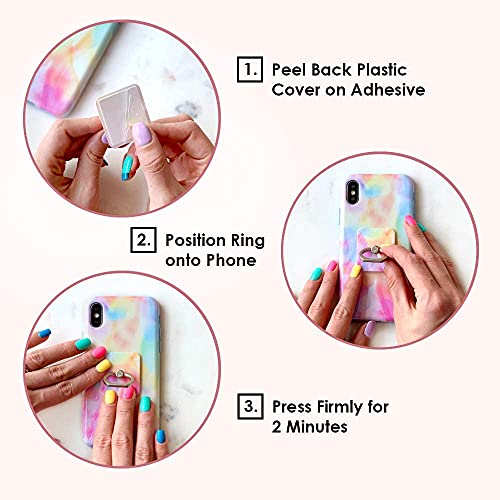 Image of Velvet Caviar Cell Phone Ring Holder - Finger Ring & Stand - Improves Phone Grip Compatible with iPhone, Galaxy and Most Smartphones (Pink Stardust Glitter)