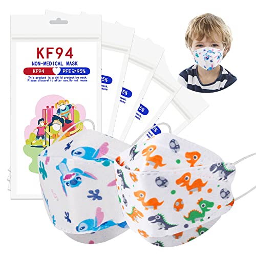 Kids Face Mask K Masks, Breathable Comfortable Adjustable Cute Dino Kawaii Cotton Cloth Pink Facemask Mascarillas Para Niños For Child Boy, 3D Design 4 Plys For 4-8 Years Small Sport #TOP9