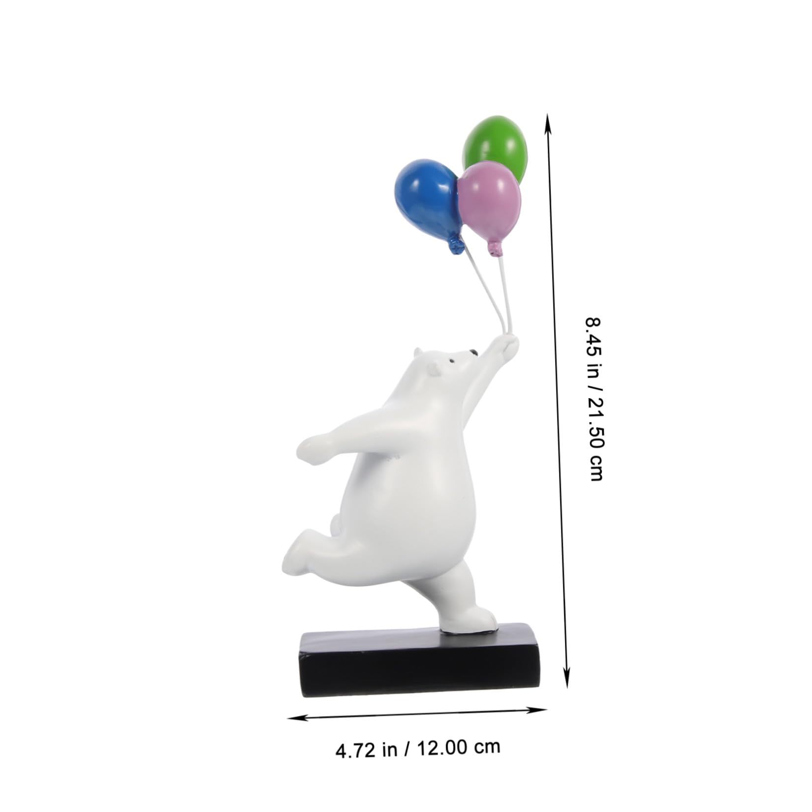 GALPADA e Cartoon Palloncino Orso in Resina Design Vivace Ornamento Raffinato per Decorazione da Scrivania per Casa e Ufficio