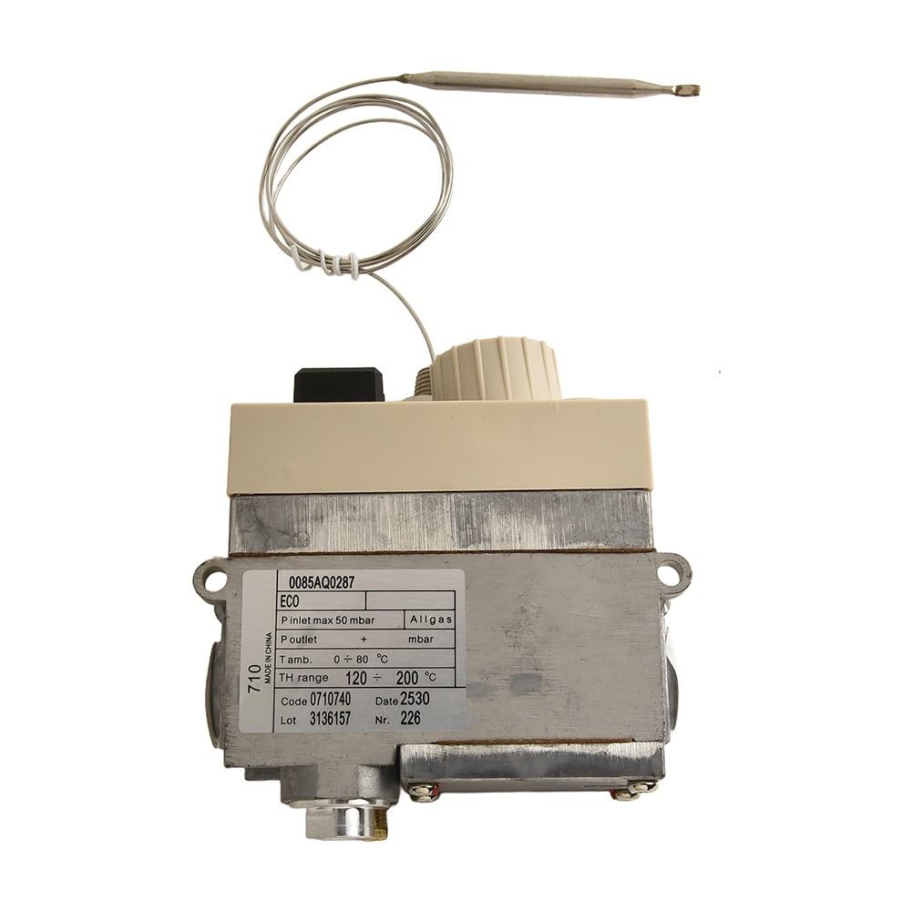Zoegneer 710 Gas Termostato Control Válvula Controlador de Temperatura 120-200 Celsius Para Freidora Comercial Horno Wok ABS Material 50MPa Presión de Entrada