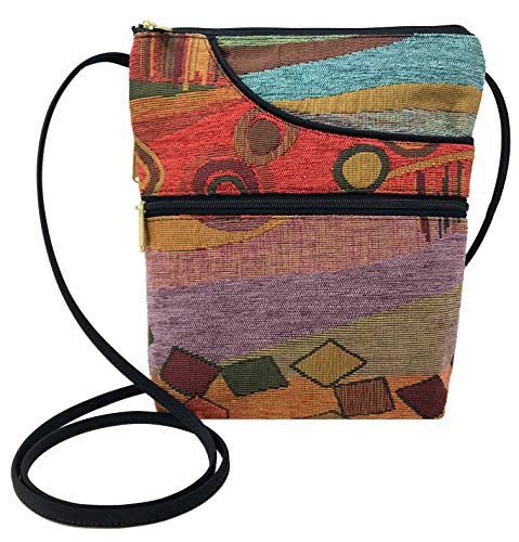 Danny K. Women's Tapestry Bella Purse Crossbody Handbag, Adjustable Cord, Handmade in USA