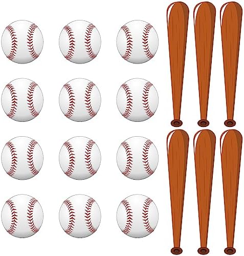 Amazon.com: 63 Pieces Baseball Paper Cut Outs Baseball Party Theme ...