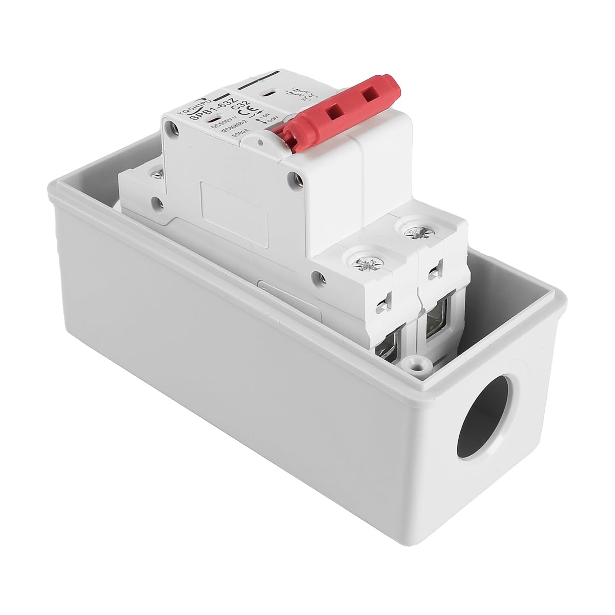 NUZAMAS 16A Solar Panel Disconnect Switch IP65 Waterproof Solar Disconnect Switch DC500 RV Transparent Cover Miniature Circuit Breaker for Rvs and Solar Systems - Image 3