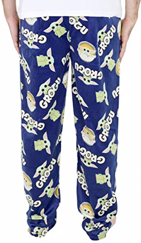 STAR WARS Mens Baby Yoda Pajama Pants - Soft Fleece Mandalorian Character Loungewear Sleep Bottoms2