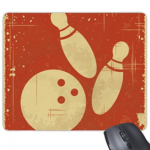 Tapis de souris bowling rouge idéal pour votre espace de télétravail dynamique