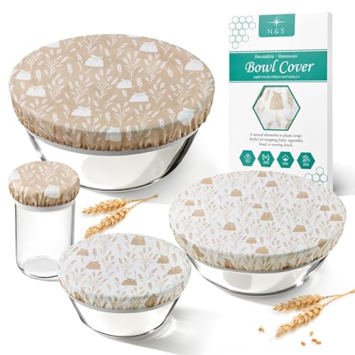 Reusable Beeswax Bowl Covers for Food Storage