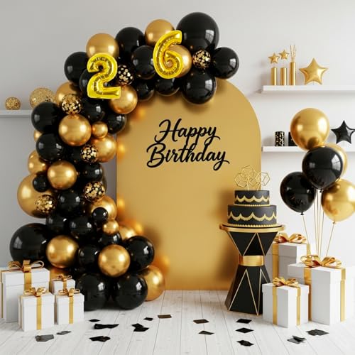 Image of TONIFUL 20 Pcs Number Balloon 2 Set 16 Inch Fat Gold 0-9 Numbers Balloons