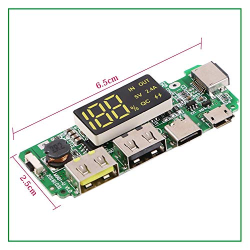Wsdmavis WS037 1Pcs 18650 Charger Board Lithium Battery Charging Module Dual Usb 5V 2.4A Minitype-C Power Bank Module Diy thumb #1