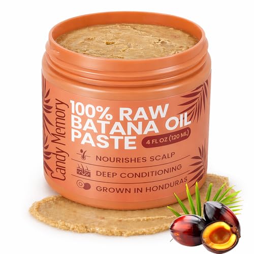 Raw Batana Oil Paste - Solid Batana Hair Oil - Nourishing Hair Strengthener oil for Women & Men Improving hair Texture & Shine Dry Scalp Frizz & Split Ends Pre-Wash Care for Curly & Straight Hair
