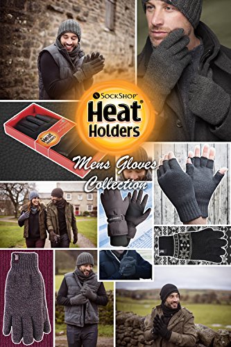 Heat Holders - Mens Winter Warm 3.2 TOG Fleece Lined Insulated Knit Thermal Fingerless Gloves (One Size, Black) steampunk buy now online Heat Holders - Mens Winter Warm 3.2 TOG Fleece Lined Insulated Knit Thermal Fingerless Gloves (One Size, Black) steampunk buy now online