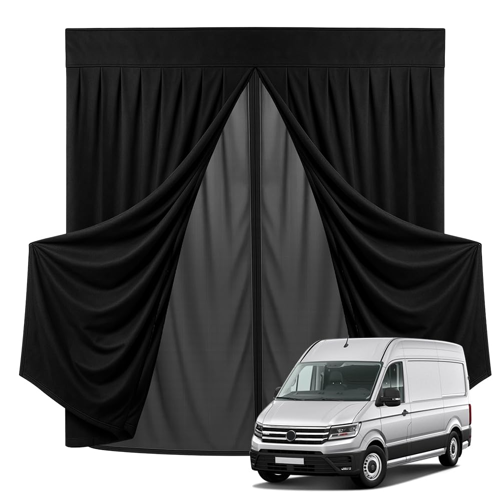 Zanzariera Compatibile con VW Crafter II >2017 per Portellone Posteriore, Zanzariera Magnetica Tenda Parasole contro Insetti e Sole, Rete Ombreggiante Campeggio