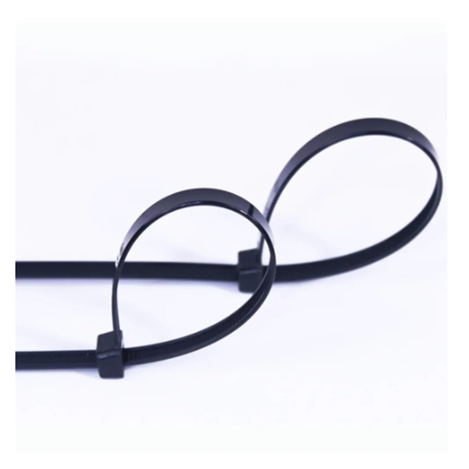 250 Stück/500 Stück/Beutel, kompatibel for 150,200,300,350,400,450,500 mm Länge, 5 Breite, selbstsichernde schwarze Nylon-Kabelbinder(250pcs 5x400mm)