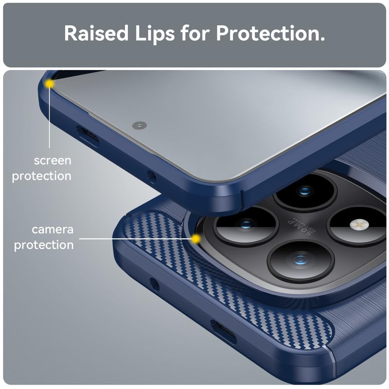 Image of Basic Case for Xiaomi Redmi Note 15 Pro Plus 5G (Carbon Fibre Blue)