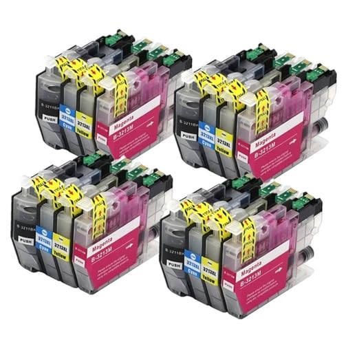Cartouche LC3213 encre compatible DCP-J572DW sans blocage pack 16 pièces